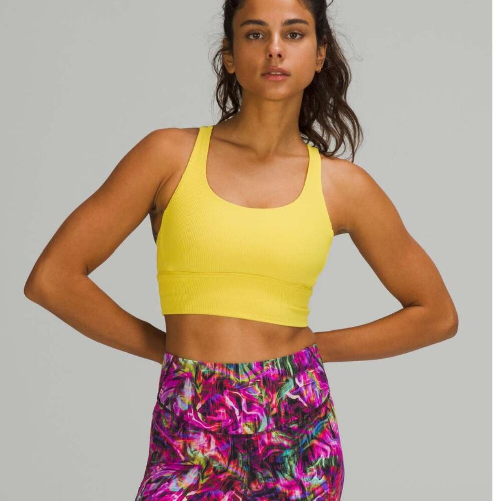 Lululemon Energy Longline Bra Ribbed Luxtreme *Medium Support, B–D Cups
